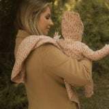 Faded Flowers Layette Set - Dark Pink