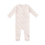 Faded Flowers Footie - White/Pink