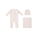 Faded Flowers Layette Set - White/Pink