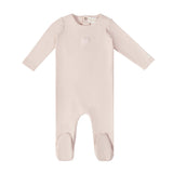 Pinstripe Footie - Pink