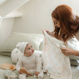 Patchwork Footie - Baby Pink