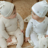 Picnic Footie - White Green