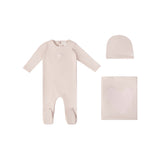 Pinstripe Layette Set - Pink