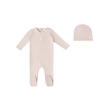 Pinstripe Footie Set - Pink